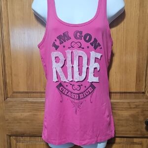 Chaser Bright Pink Graphic Tank